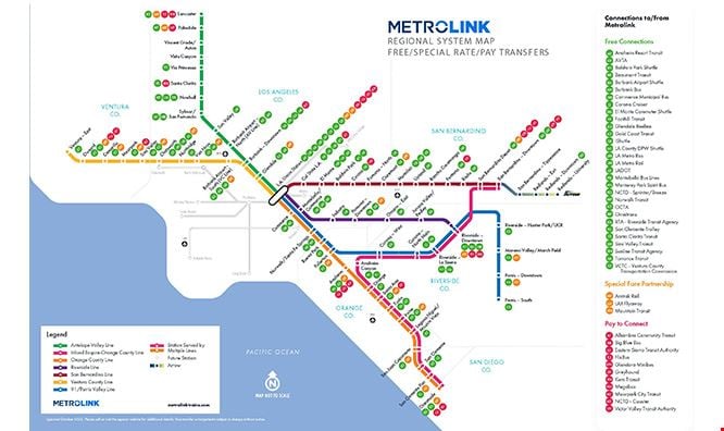 Metrolink All Connections Map