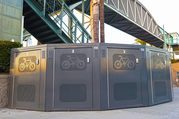 Metrolink bike lock and storage at train stations